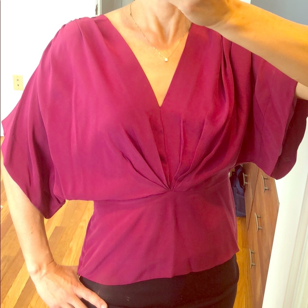 Stunning silk top, dolman sleeve